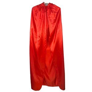 Red Satin BIGXIAN Adult Size Cape With Tie Closure